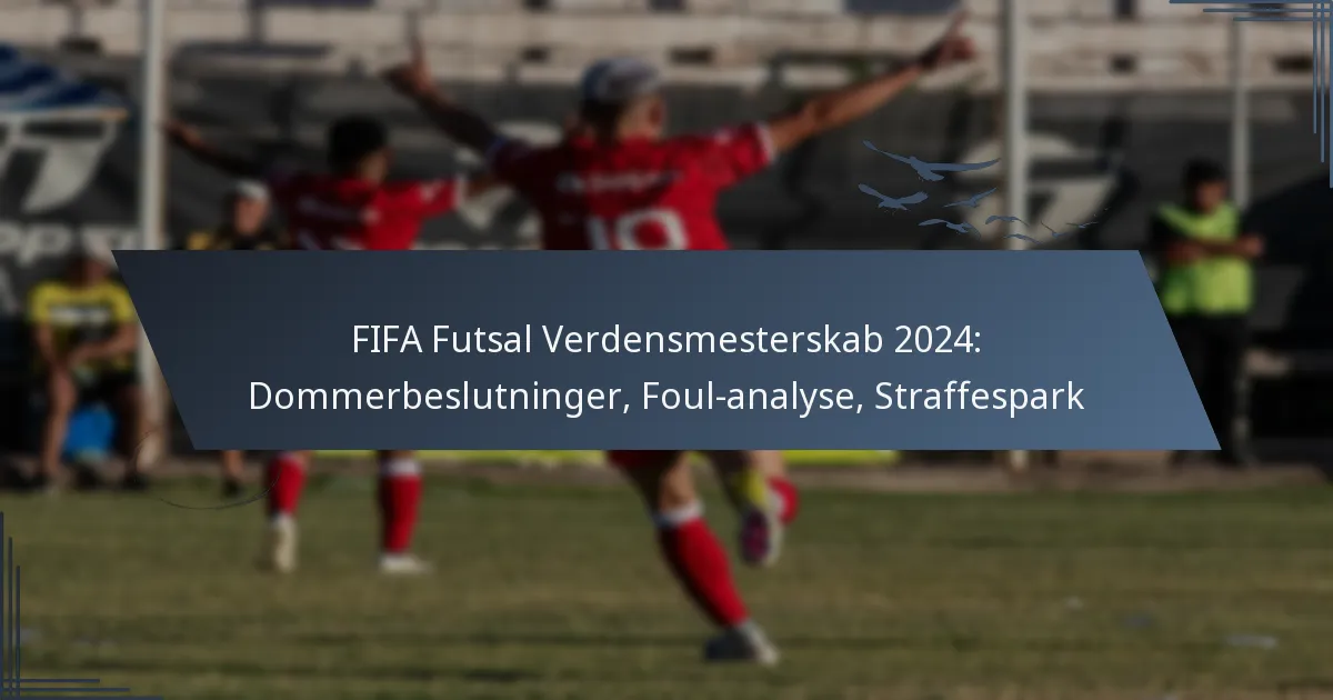 FIFA Futsal Verdensmesterskab 2024: Dommerbeslutninger, Foul-analyse, Straffespark