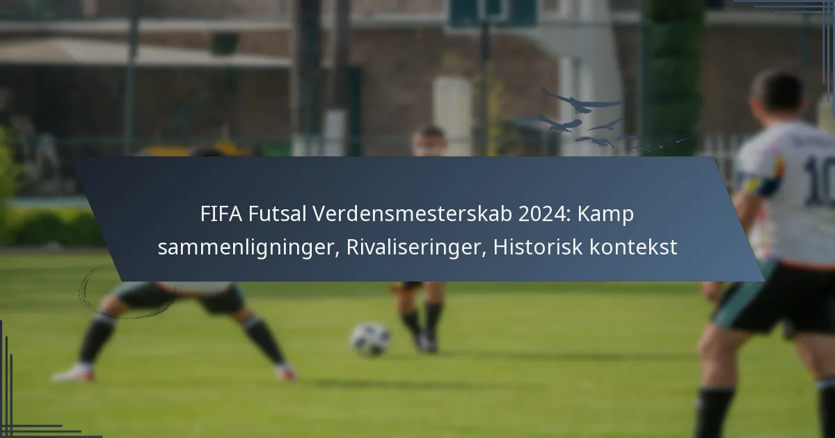 FIFA Futsal Verdensmesterskab 2024: Kamp sammenligninger, Rivaliseringer, Historisk kontekst